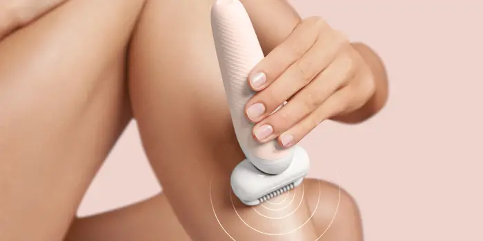Évolution de la douleur déclarée sur 63 séances d'épilation du maillot intégral : de 6,8/10 en séance 1 à 3,9/10 en séance 4